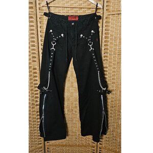 Tripp nyc Black Wide Leg Pants Goth Y2K Juniors Size 5